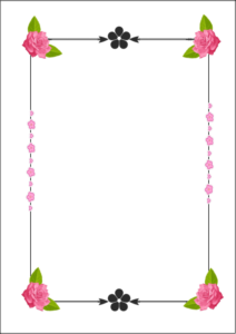 Easy flower border design for project