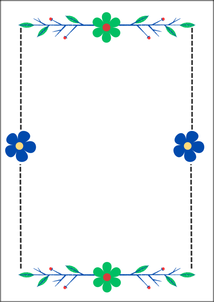 simple flower border designs for school projects